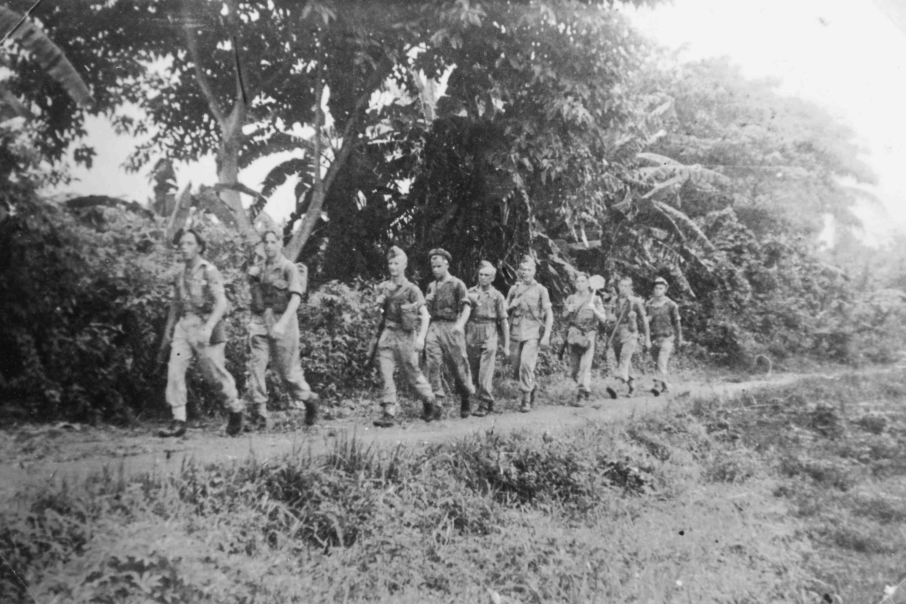 KNIL militairen, Malakka, rond 1946