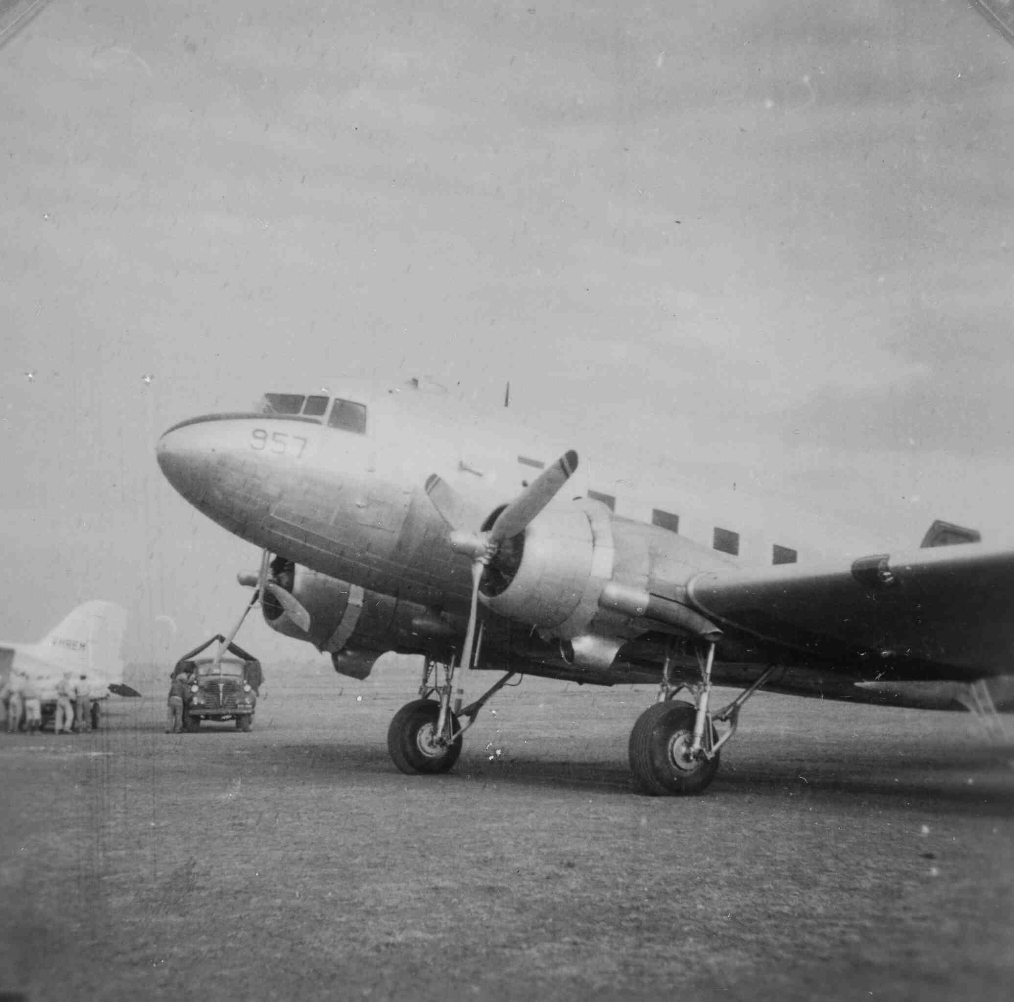 Vliegtuig van vroeger, rond 1946