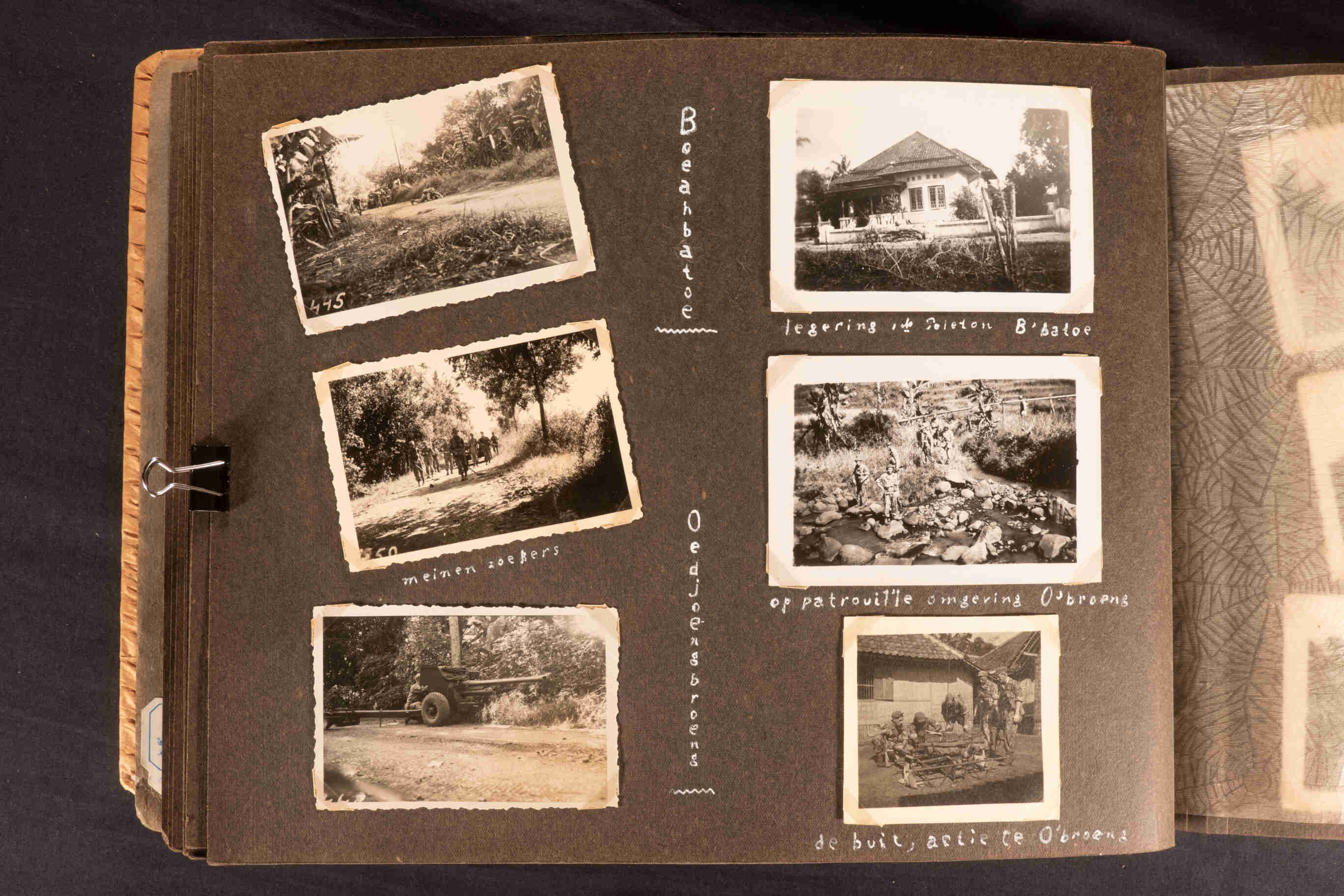 KNIL soldaten in Boeah Batoe, Oedjoeng Broeng, rond 1946