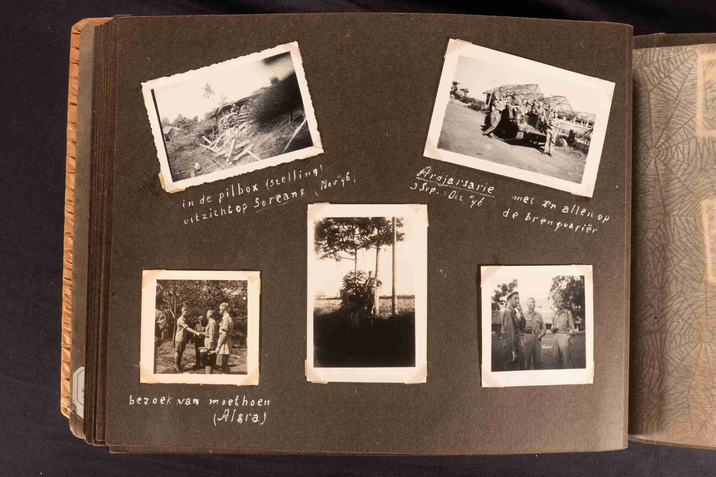 oude foto van KNIL militairen in 1946