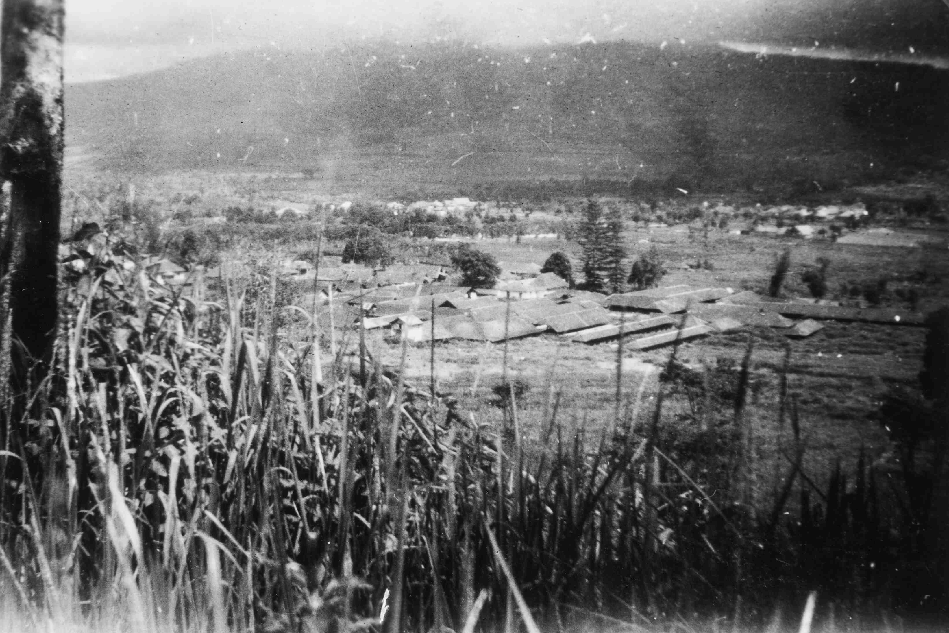 Gezicht vanaf de sterrenwacht (op de achtergrond Tangkoeban Prahoe), Java, 1946 of 1947