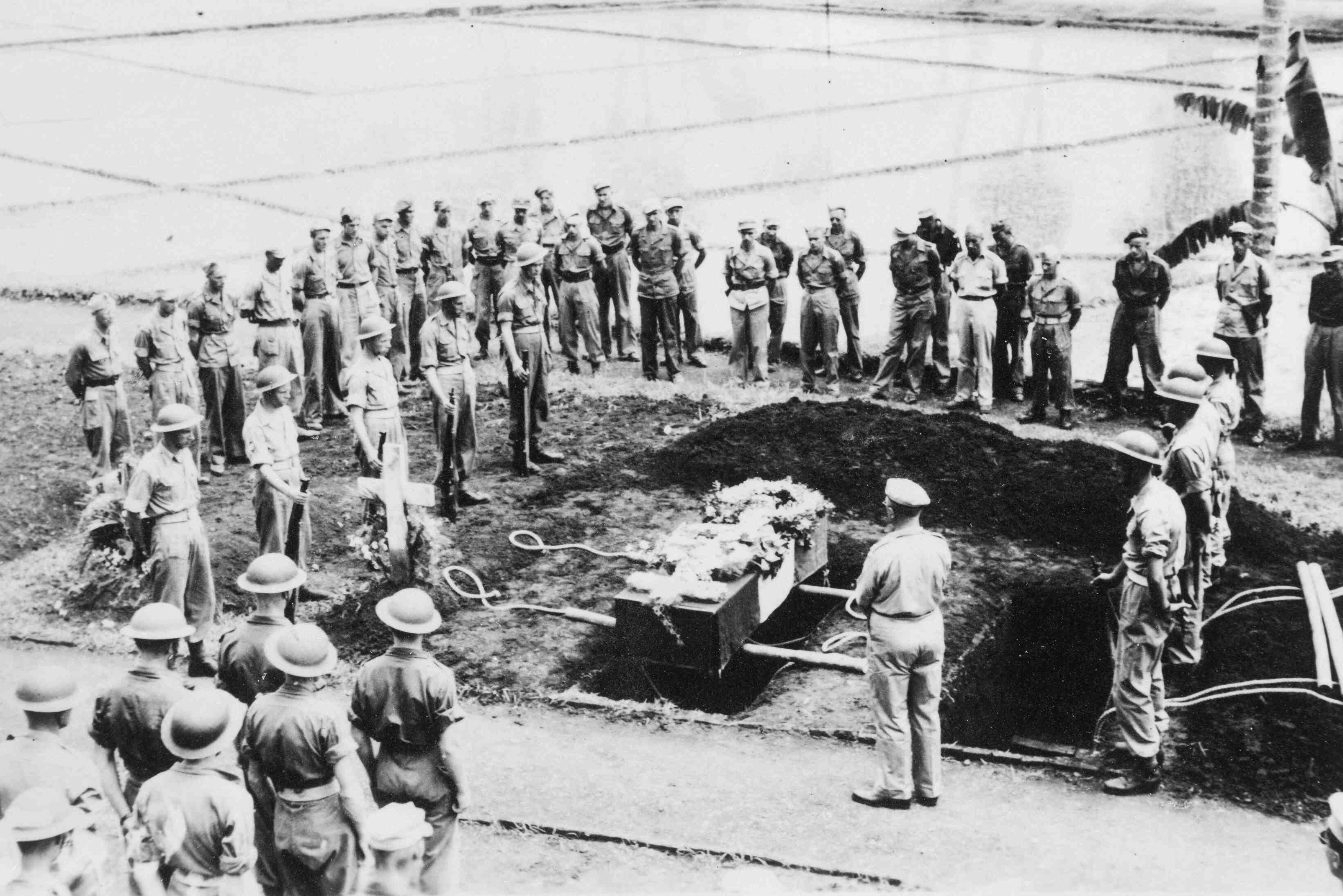 Militaire begraafplaats van de KNIL, Banjoemas, Java, rond 1947