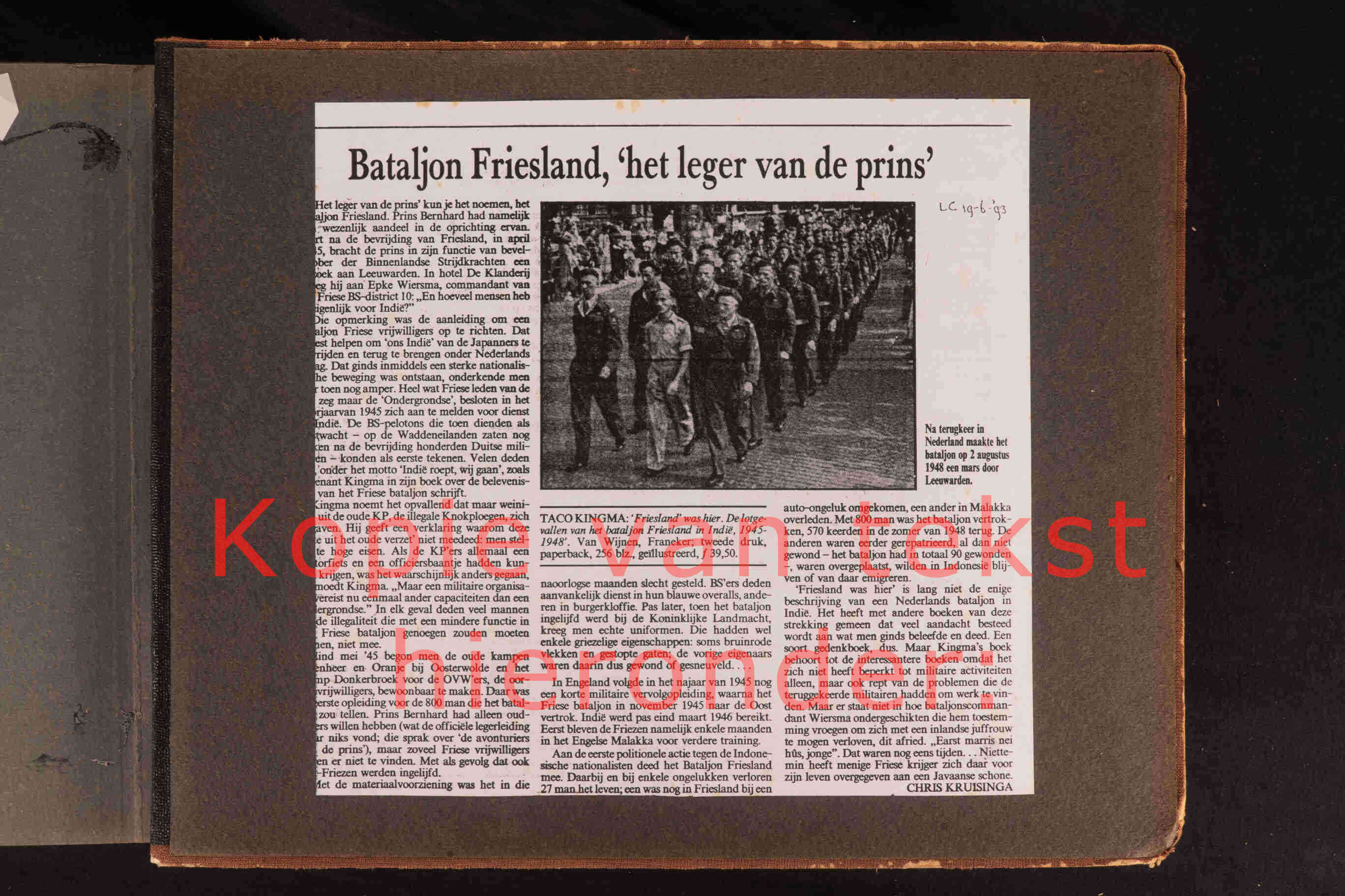 Binnenlandse Strijdkrachten, Bataljon Friesland, oorlogsvrijwilligers